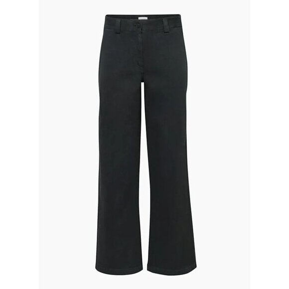 NWOT Aritzia SUNDAY BEST Carrousel GD Black Cotton Canvas Wide Leg Pants, Size 0 - Picture 10 of 15
